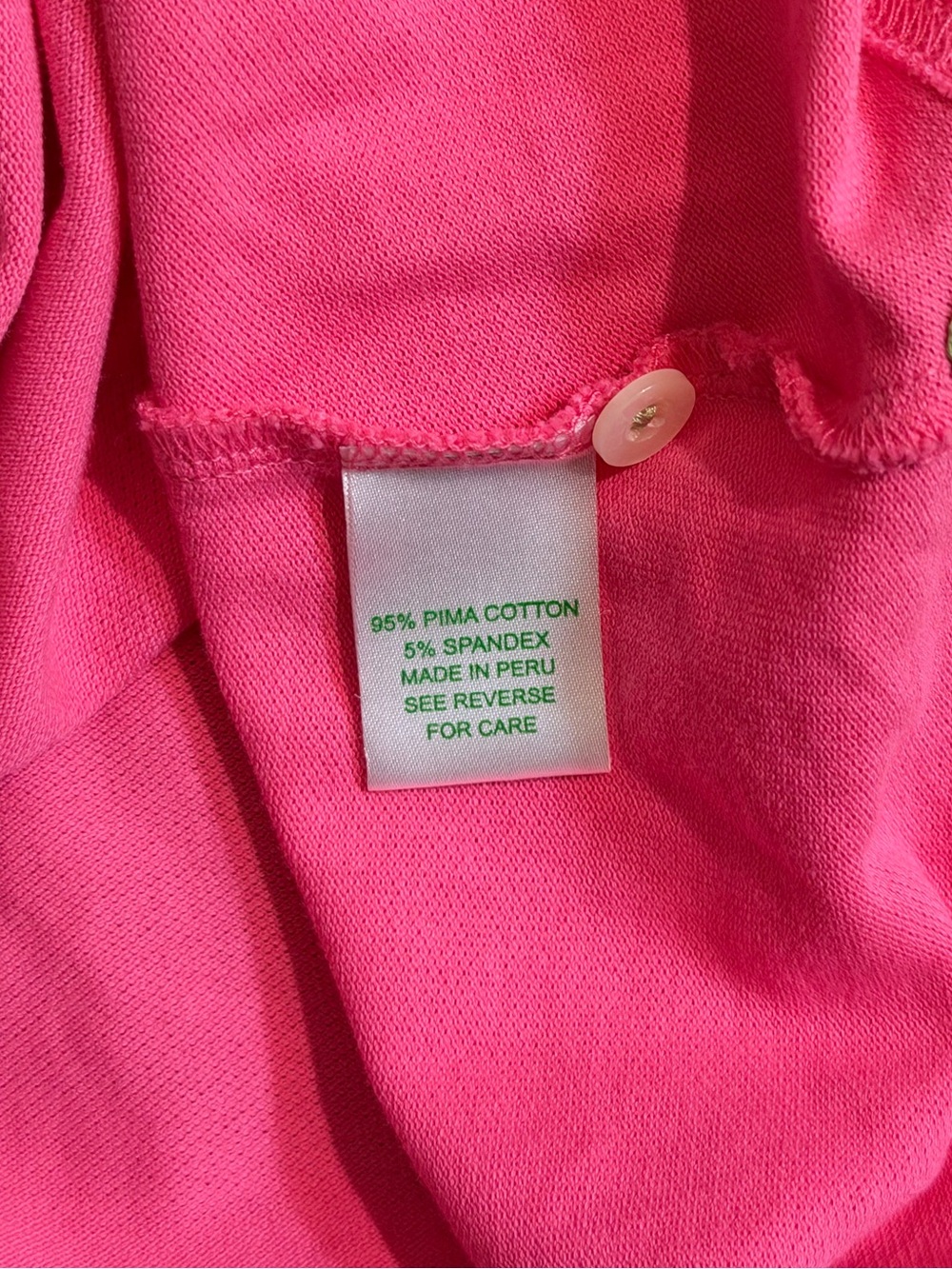 Lilly Pulitzer Pink Pima Cotton Polo Shirt Palm Tree Logo M - Picture 7 of 10